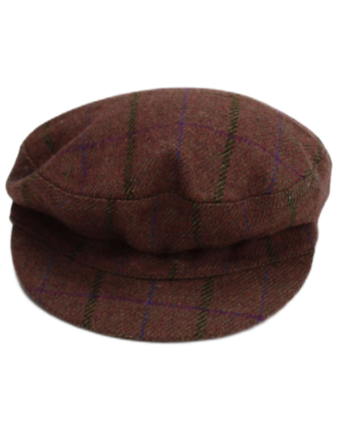 JACK MURPHY Mens Flat Cap Small Brown Check New Wool Classic