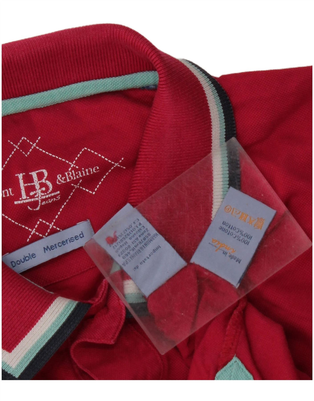 HARMONT & BLAINE Mens Polo Shirt Medium Pink Cotton