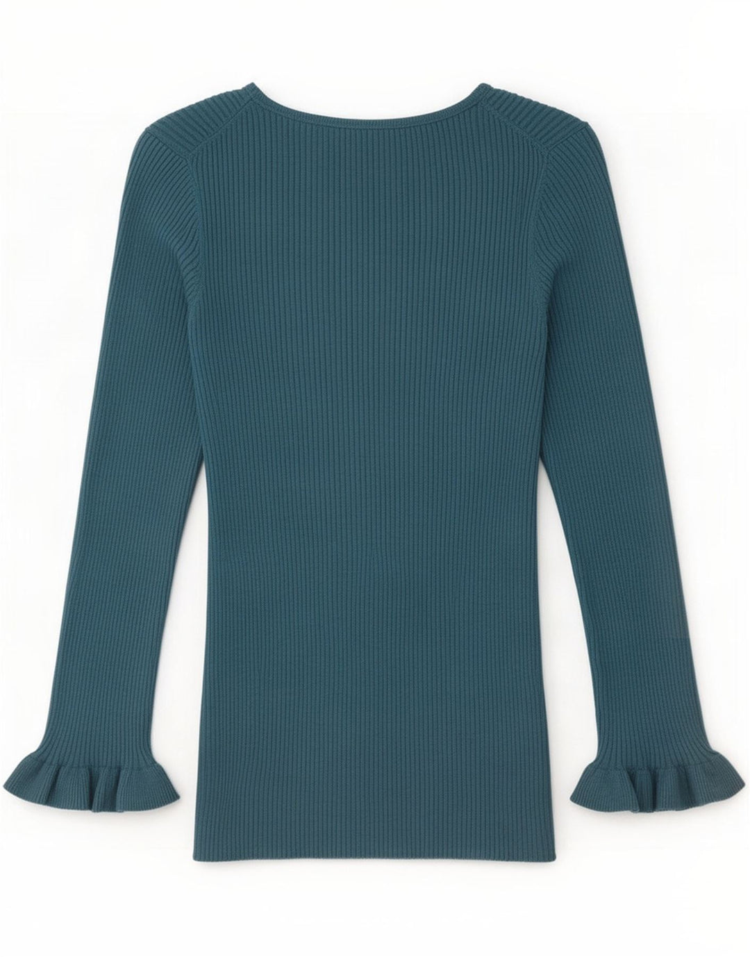 Massimo Dutti Dame Top Langærmet UK 12 Medium Blue Silk