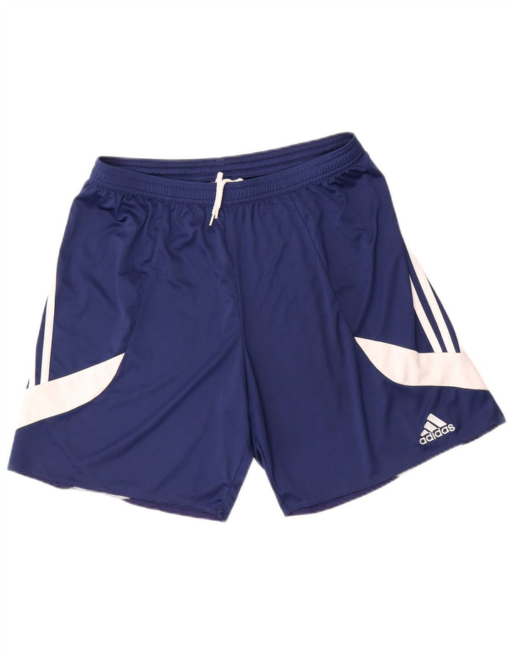 Adidas Herre Climalite Sportshorts Large Navy Blue Colourblock Polyester