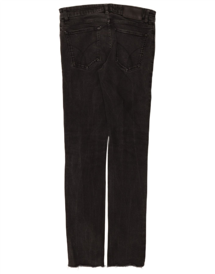 Calvin Klein Dame Slim Jeans W32 L34 Sort Bomuld