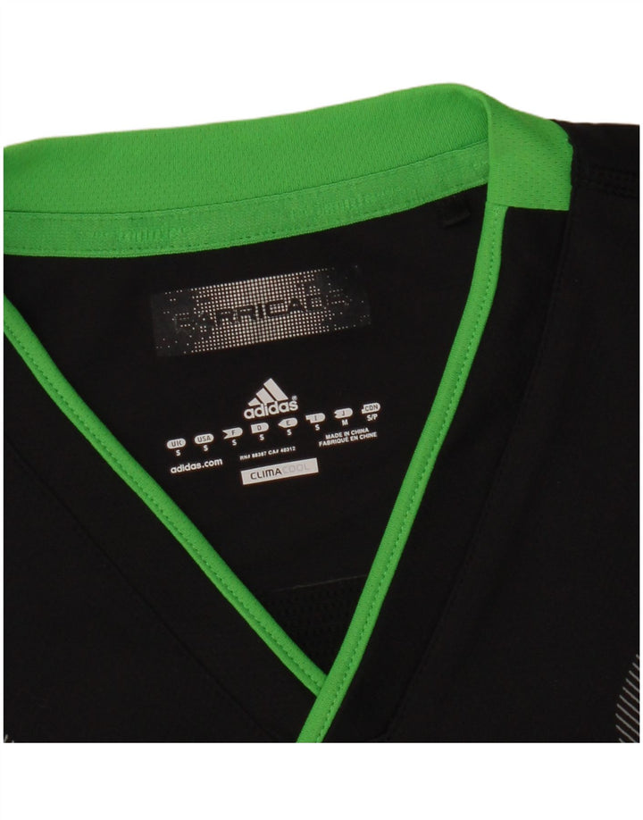 Adidas Herre Climacool T-Shirt Top Lille Sort Colourblock