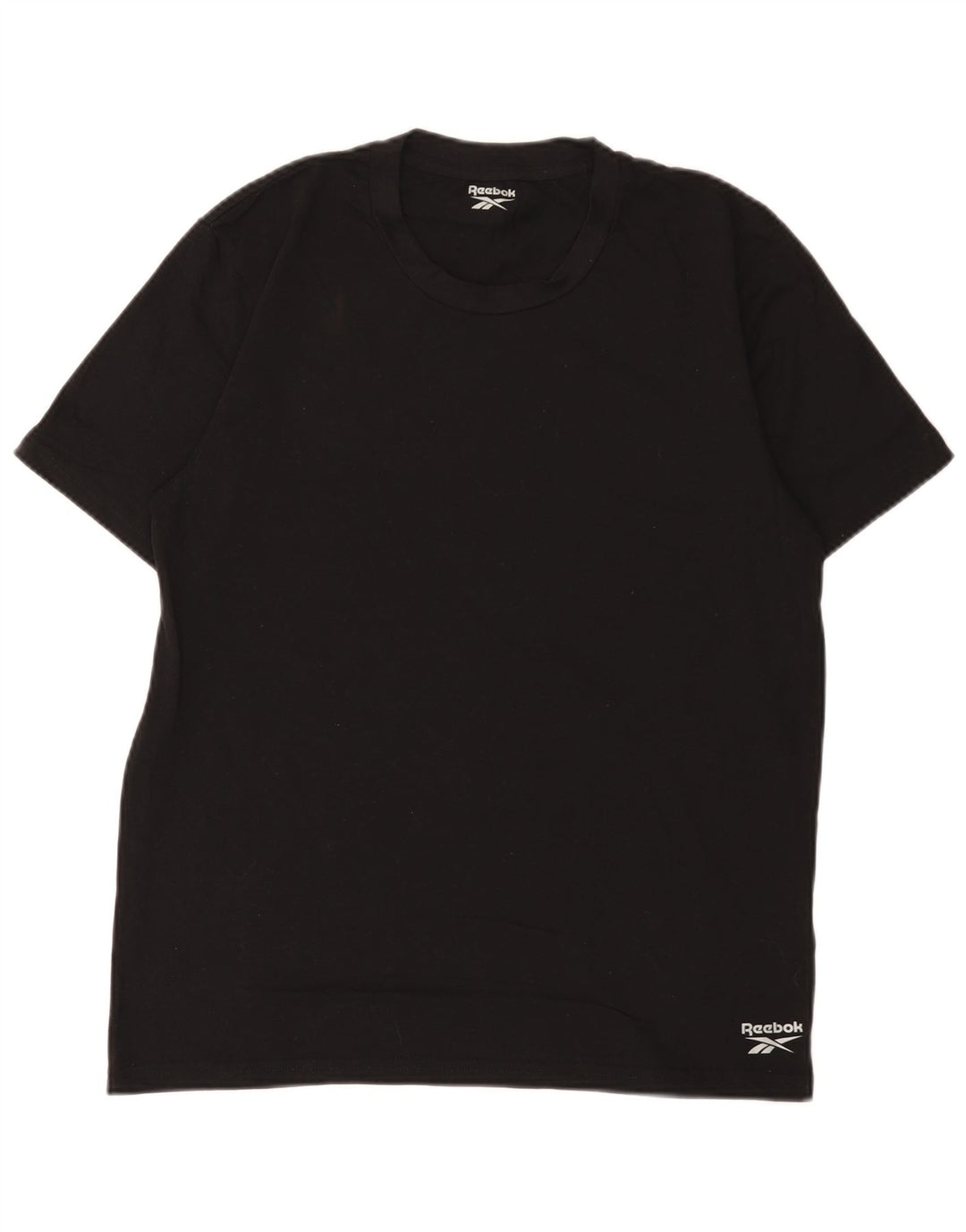 Reebok Herre T-Shirt Top Stor Sort Bomuld