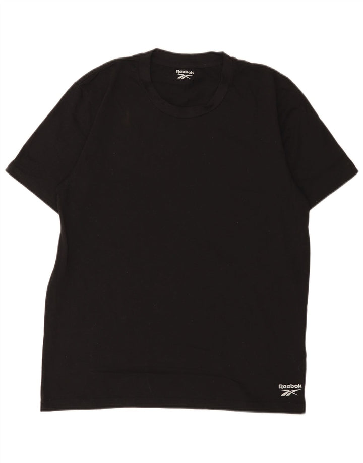 Reebok Herre T-Shirt Top Stor Sort Bomuld