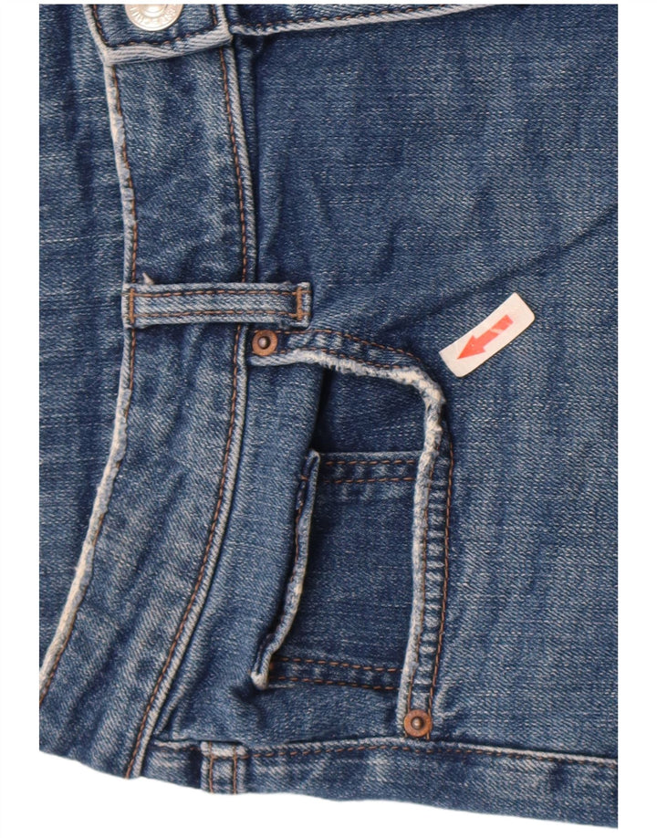 Marks & Spencer Womens Boyfriend Denim Shorts UK 12 Medium W32 Blue