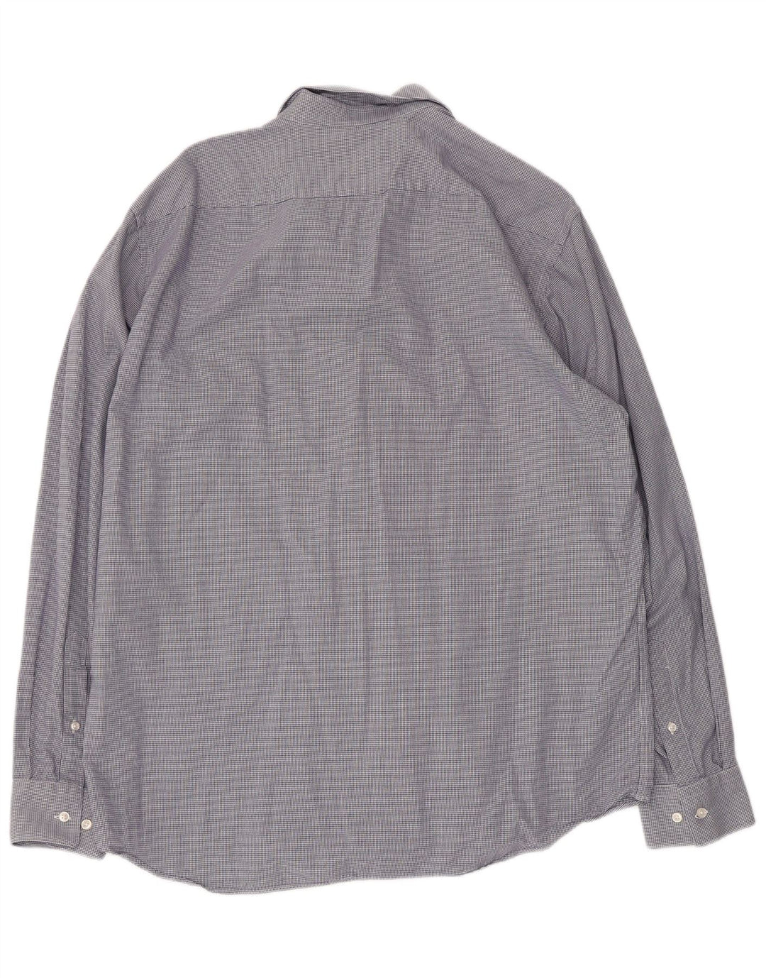 Hugo Boss Herre Regular Fit Skjorte Størrelse 44 17 1/2 XL Blå Houndstooth