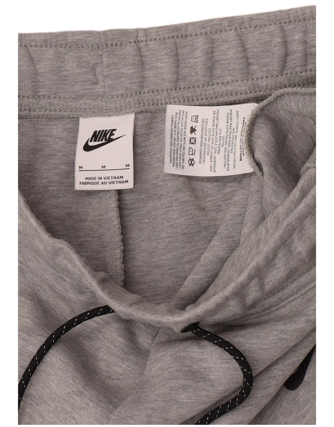 Nike Mens Tracksuit Trousers Joggers Medium  Grey Cotton