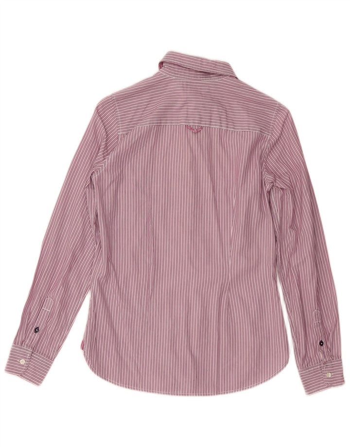 Tommy Hilfiger Dame Flæse Front skjorte US 4 Lille lilla stribet