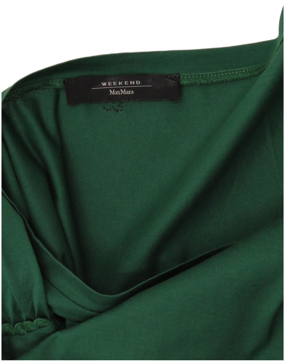 Max Mara Dame Weekend 3/4 ærmet bluse Top UK 16 Large Green