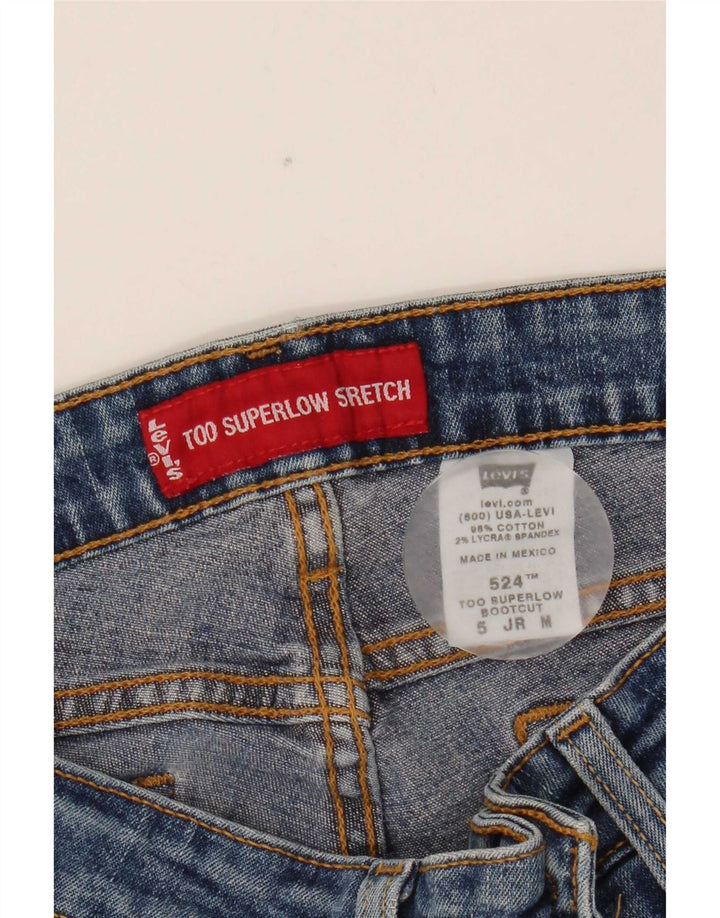 Levi's Dame 524 Super Low Bootcut Jeans Medium W30 L30 Blå Bomuld