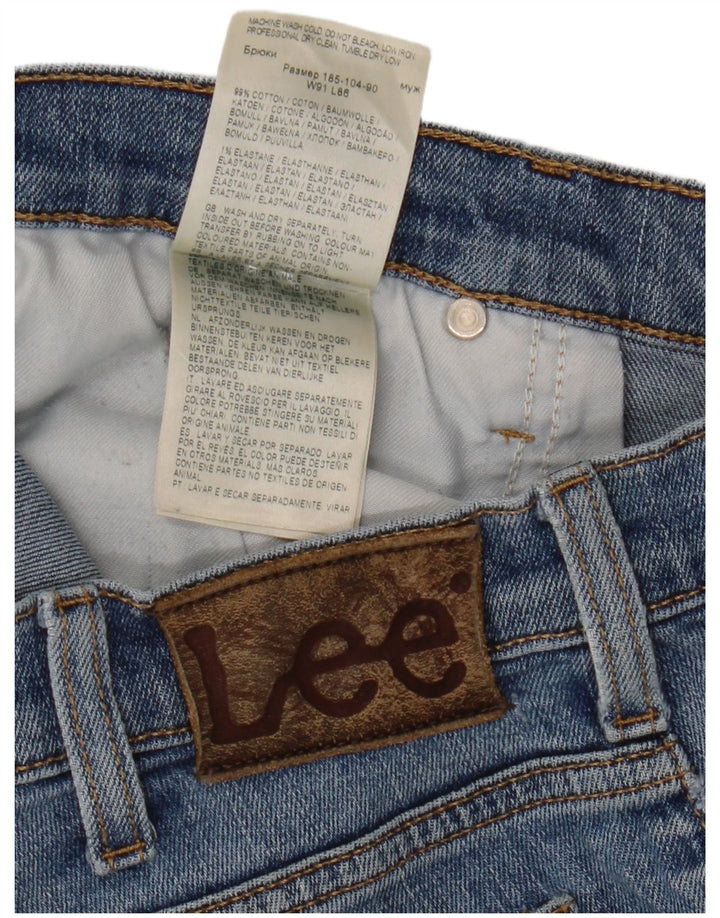 Lee Herre Rider Slim Jeans W36 L27 Blå Bomuld