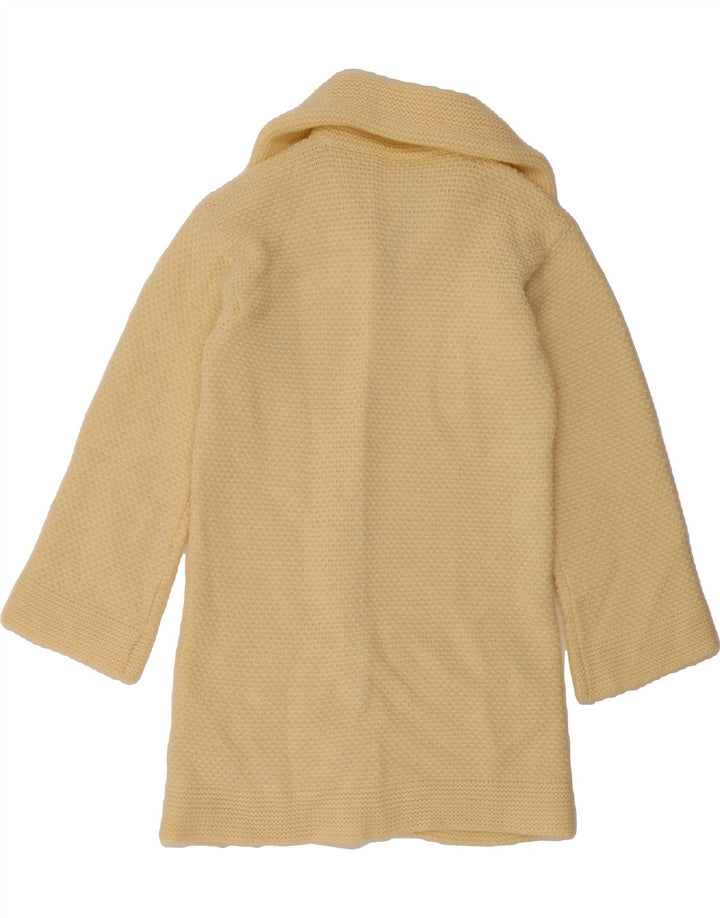 VINTAGE Womens Cardigan Sweater UK 14 Large Yellow Vintage Vintage and Second-Hand Vintage from Messina Hembry 