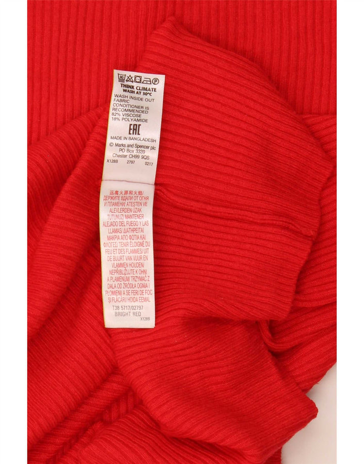 Marks & Spencer T-shirt top til kvinder UK 18 XL Rød viskose