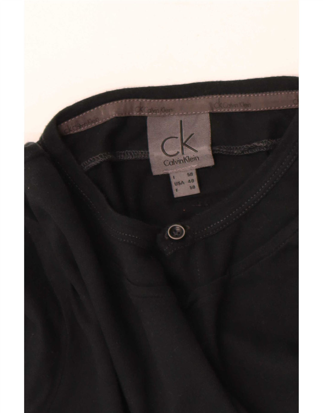Calvin Klein Jeans Herre Top Langærmet IT 50 Medium Sort