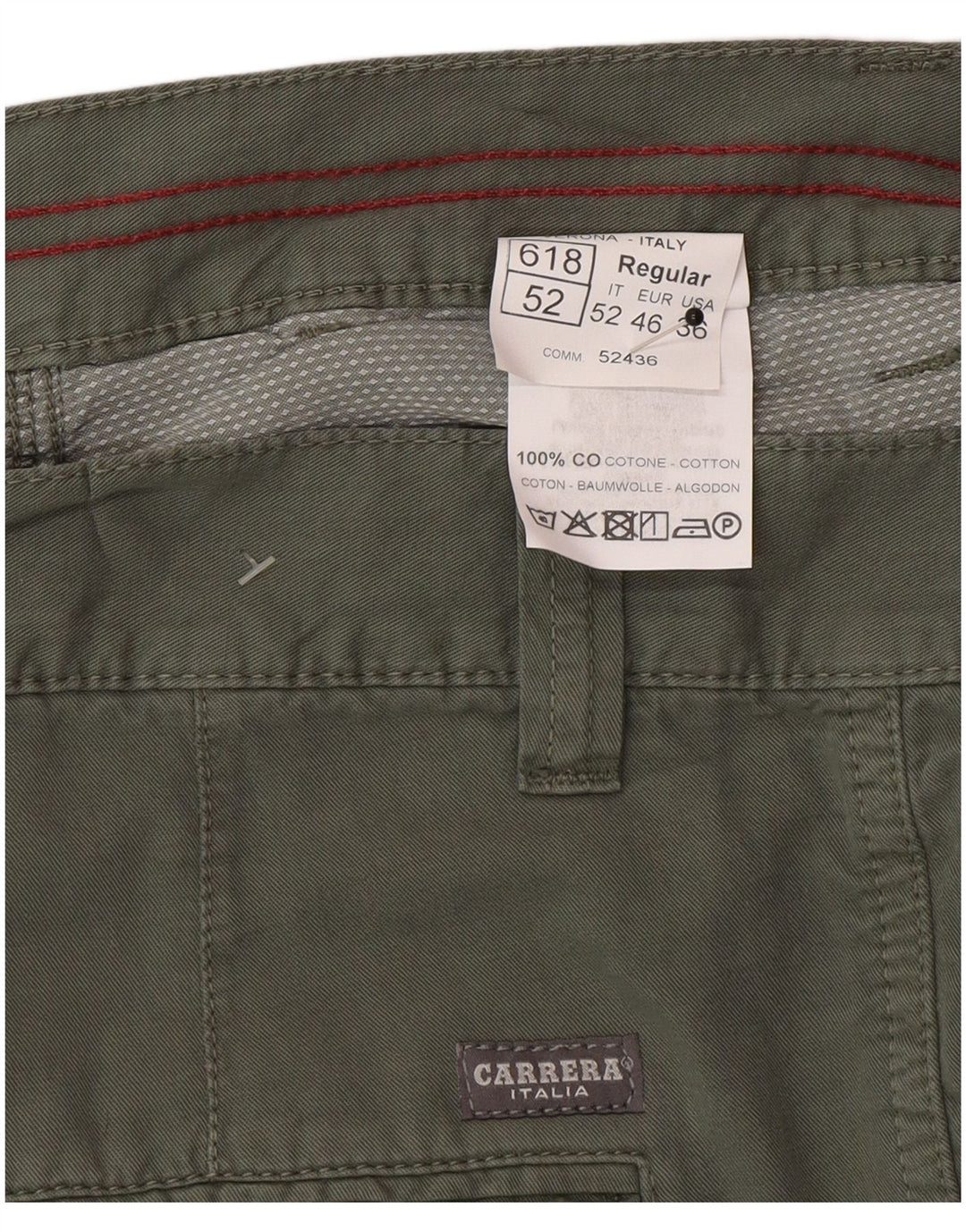 Carrera Herre Cargo Shorts IT 52 XL W36 Grøn Bomuld
