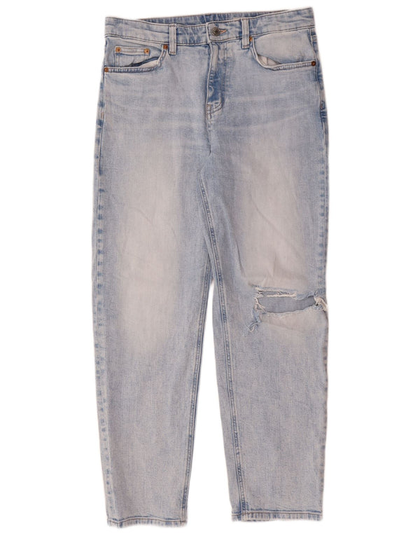 Marks & Spencer Kvinder Kæreste Slim Jeans UK 12 Medium W32 L28 Blå