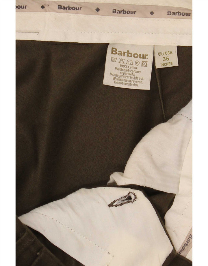 Barbour herre lige jakkesæt bukser W36 L31 Khaki Bomuld