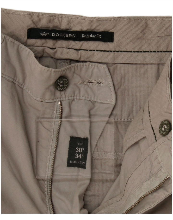 Dockers Herre Regular Fit Straight Chino Bukser W30 L34 Grå