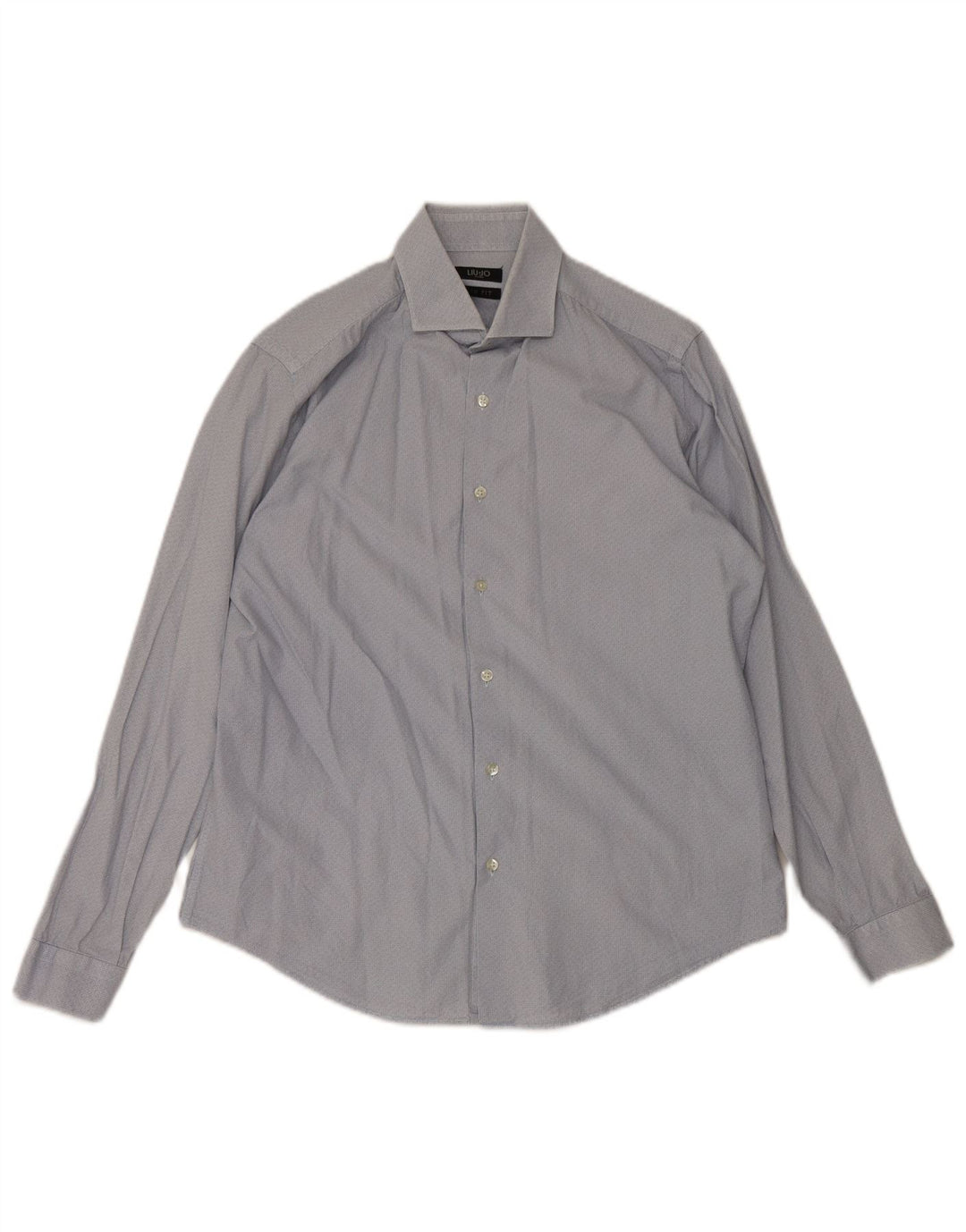 Liu Jo Herre Slim Fit Skjorte Størrelse 40 Medium Blå Geometrisk Bomuld