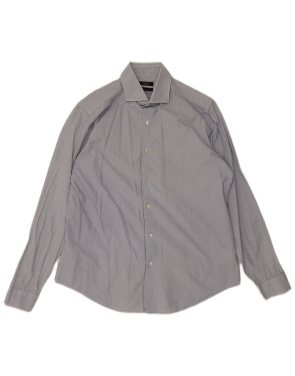 Liu Jo Herre Slim Fit Skjorte Størrelse 40 Medium Blå Geometrisk Bomuld