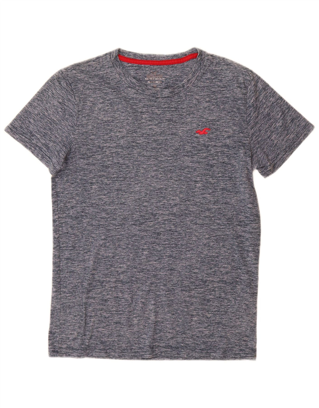 HOLLISTER Herre T-Shirt Top Lille Navyblå Flecked Bomuld