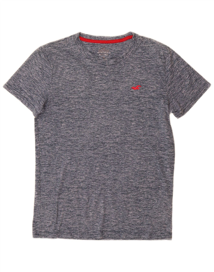 HOLLISTER Herre T-Shirt Top Lille Navyblå Flecked Bomuld