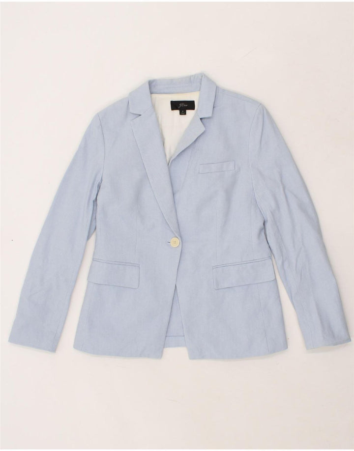 J. CREW Womens 1 Button Blazer Jacket US 2 XS Blue Cotton Vintage J. Crew and Second-Hand J. Crew from Messina Hembry 