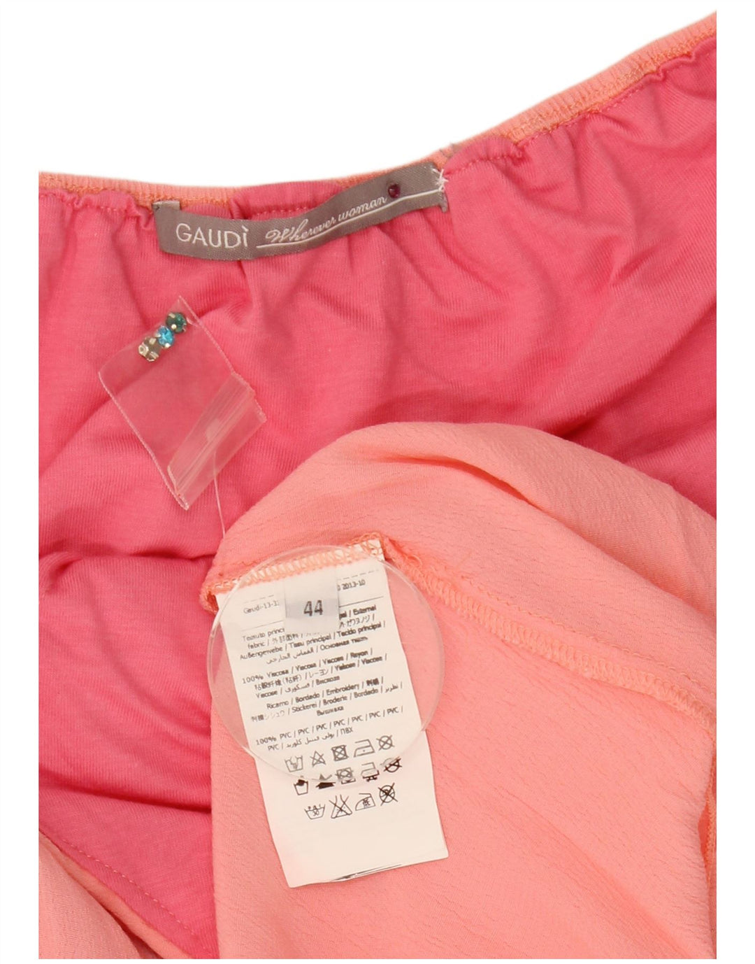 Gaudi Dame Halter Dress IT 44 Medium Pink Viscose