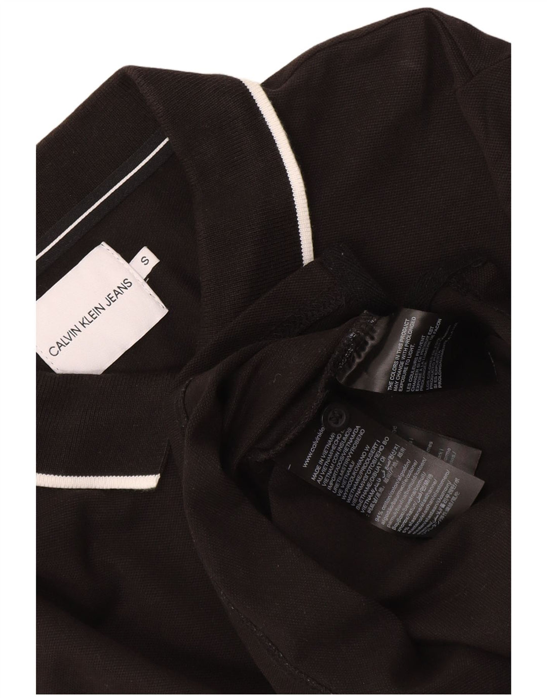 Calvin Klein Jeans Poloskjorte til mænd Lille sort bomuld
