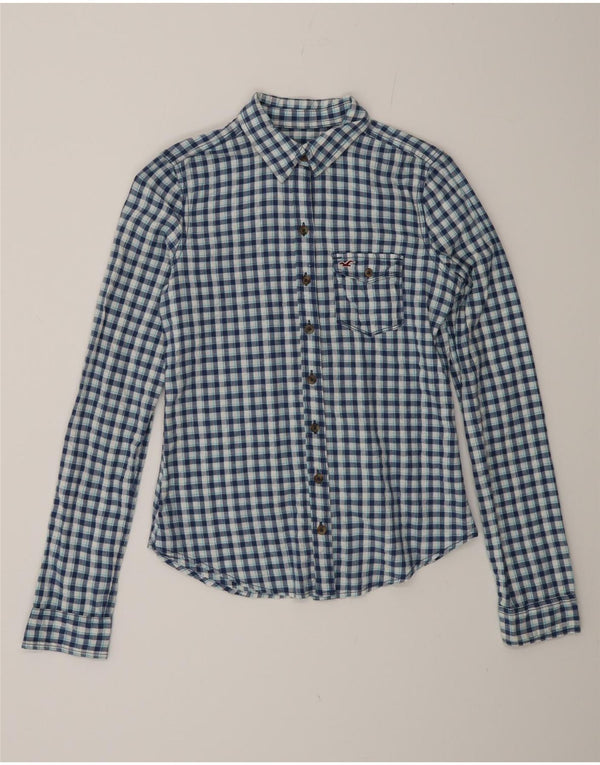 Hollister Dameskjorte UK 6 XS Blue Gingham Cotton
