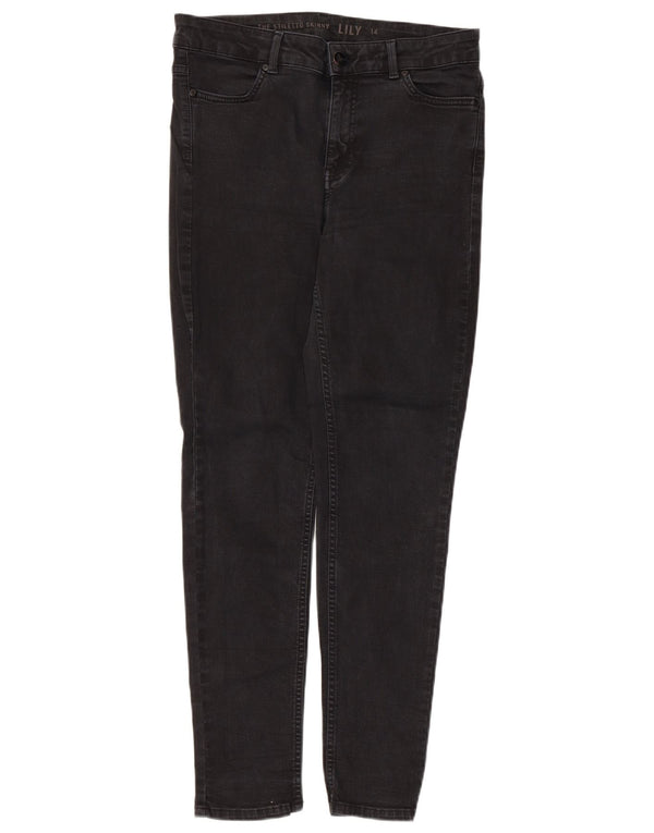Oasis Dame Lily Skinny Jeans UK 14 Large W32 L28 Sort Bomuld