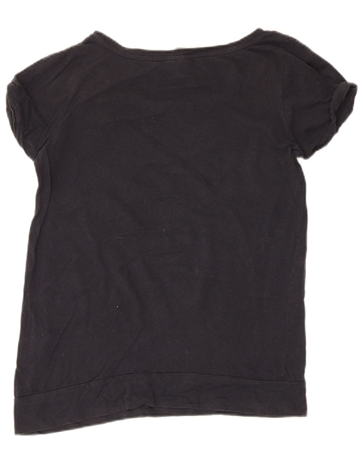 Roxy Grafisk T-Shirt Top UK 12 Medium Sort