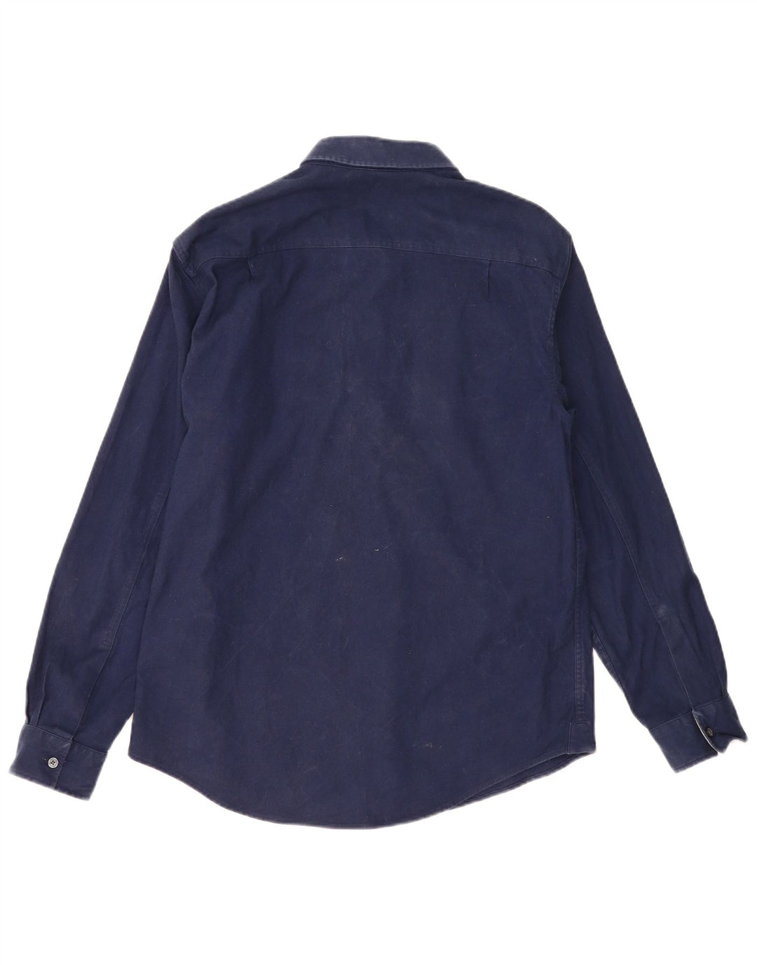 Lyle & Scott Mens Shirt Large Navy Blue Cotton