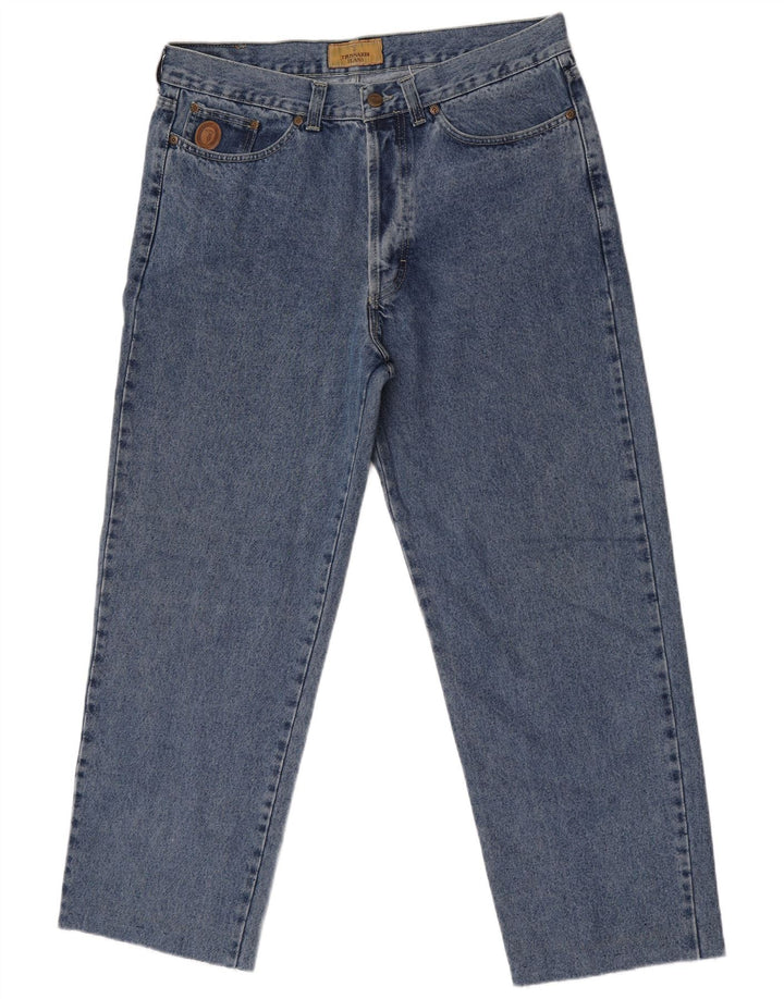 Trussardi lige jeans til kvinder W38 L29 blå bomuld