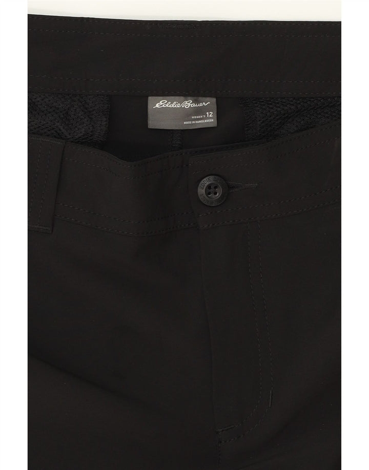 EDDIE BAUER Chino Shorts til kvinder US 12 Large W34 Black Polyester