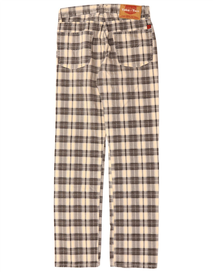 Take Two Herre lige fritidsbukser W31 L32 Beige ternet bomuld