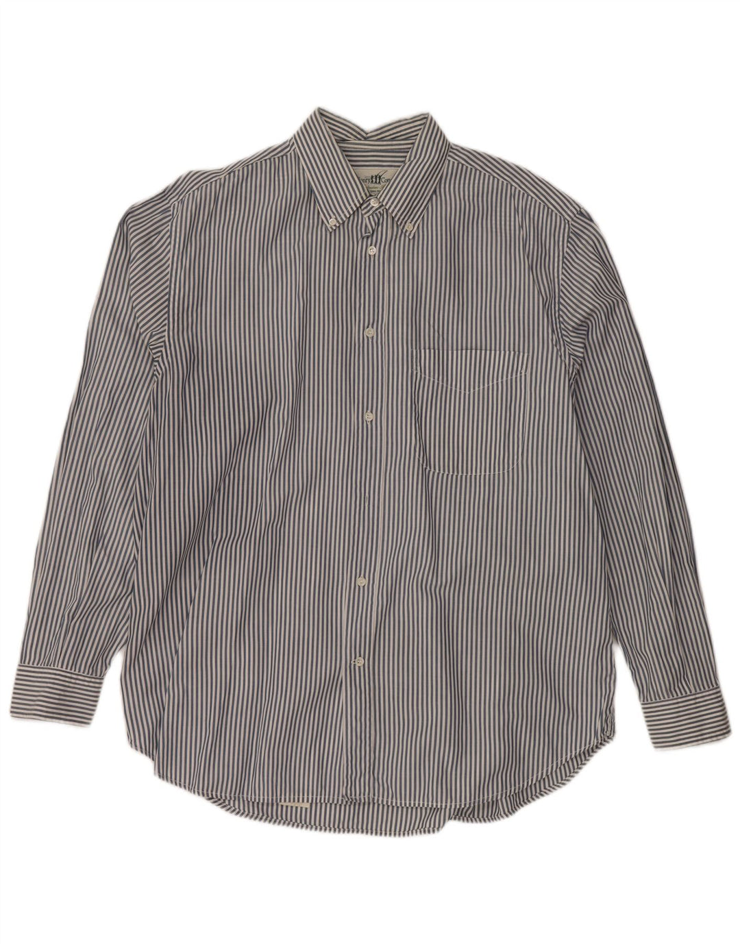 HENRY COTTONS Herreskjorte str. 43 XL Marineblå nålestribet bomuld