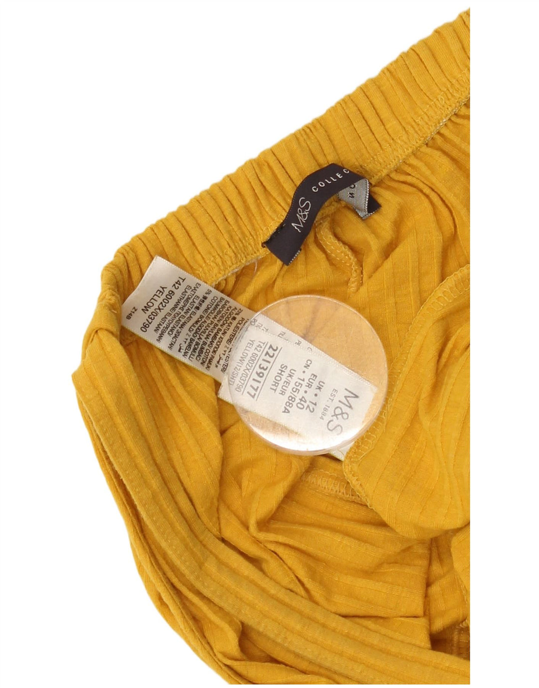 MARKS & SPENCER Womens Halter Playsuit UK 12 Medium  Yellow Polyester