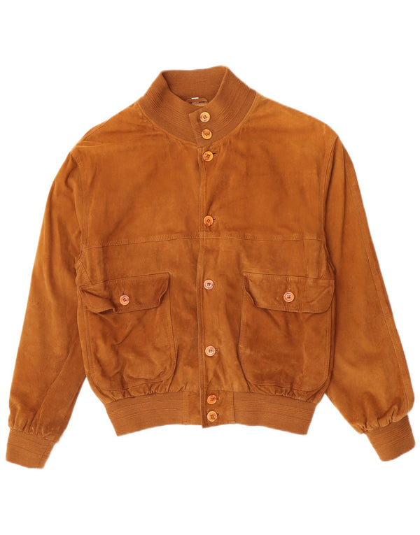 Essebi Herre Ruskind Bomber Jacket EU 50 Large Beige Læder