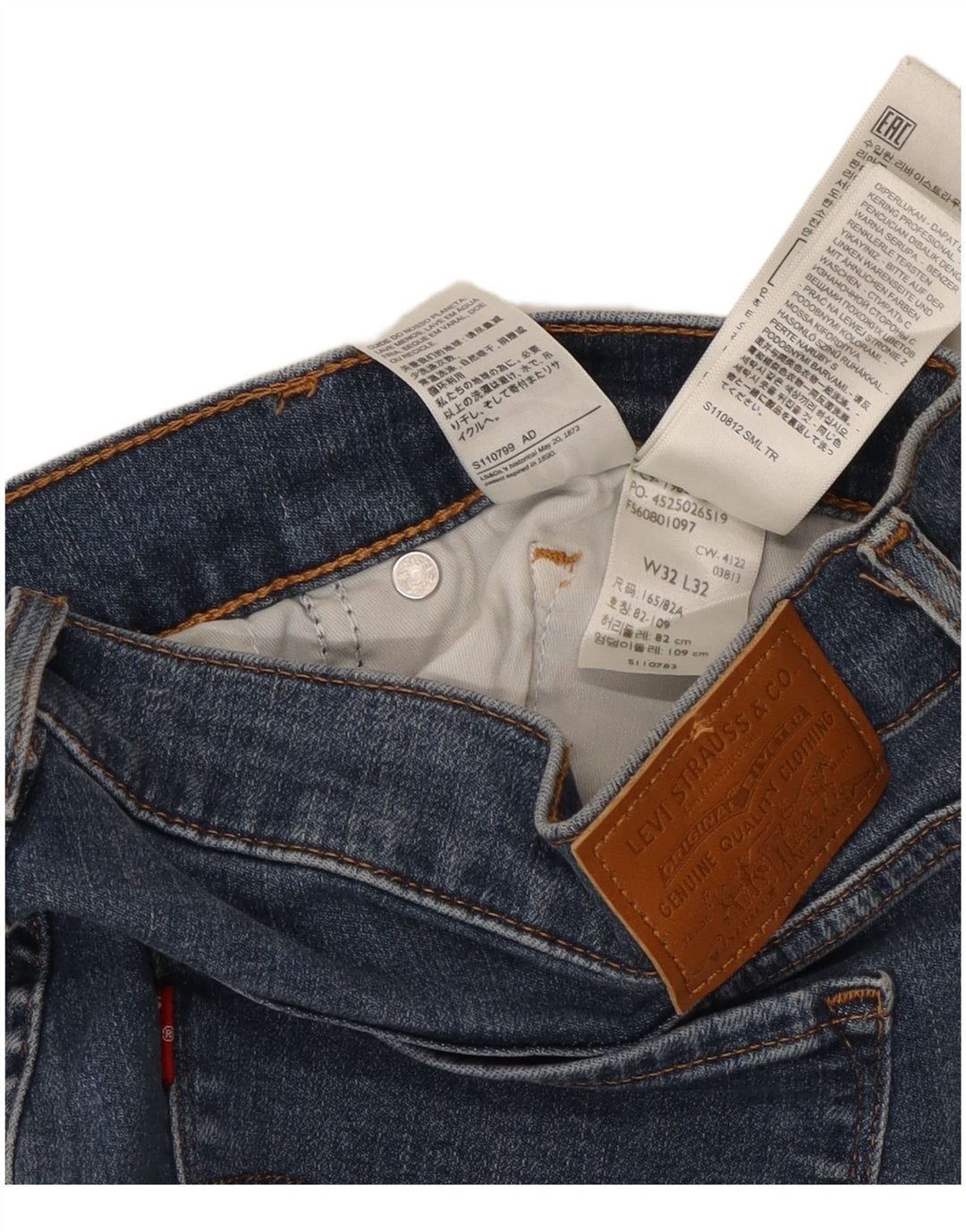 Levi's Dame 311 Shaping Slim Cropped Jeans W32 L25 Blå Bomuld