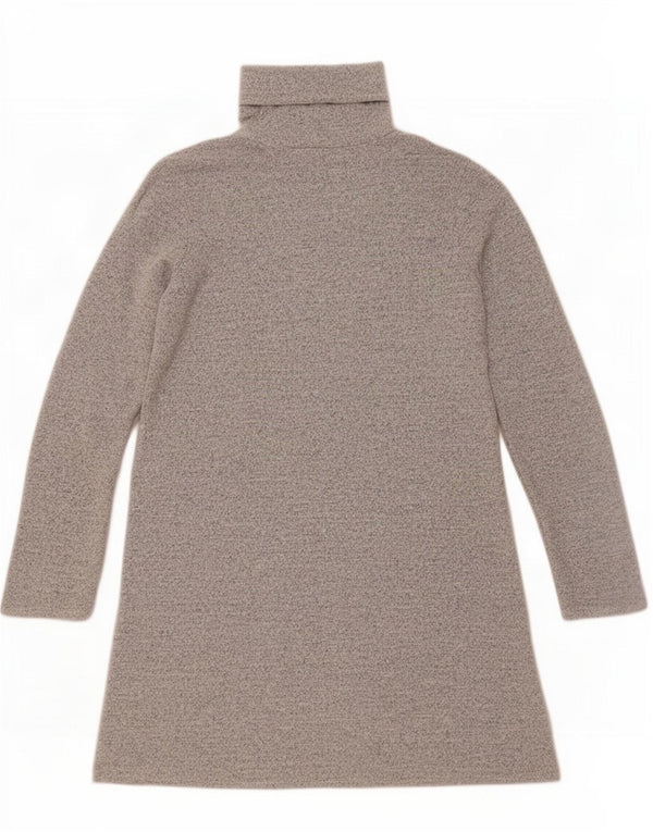 Zara Dame Langærmet Jumper Dress UK 10 Small Grå Flecked Polyester