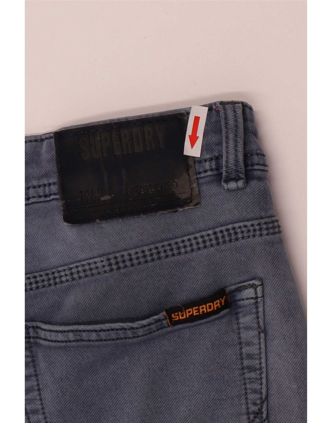 Superdry Slim Chino-bukser til mænd W32 L29 grå bomuld
