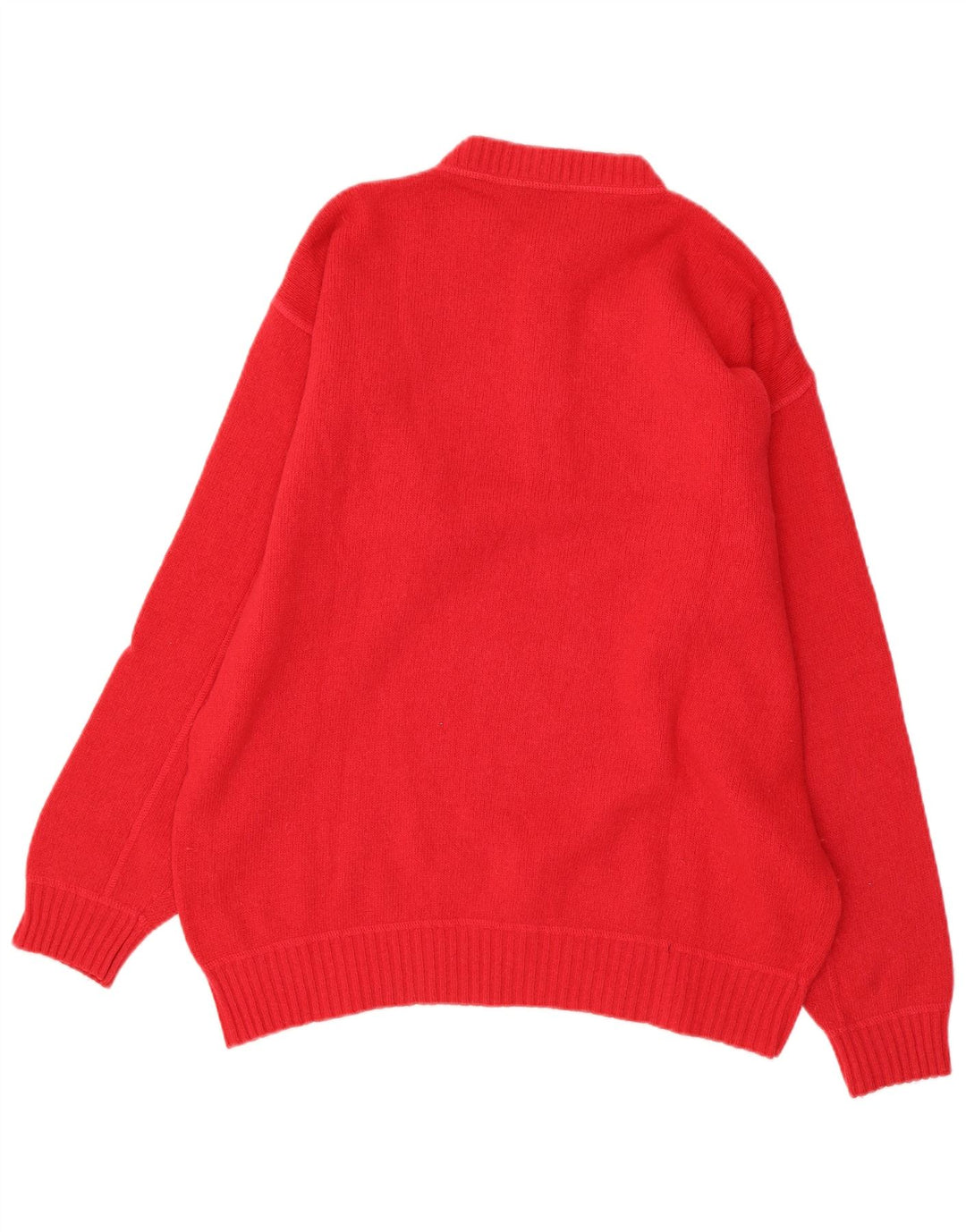AMERICANINO Herre grafisk rund hals sweater stor rød