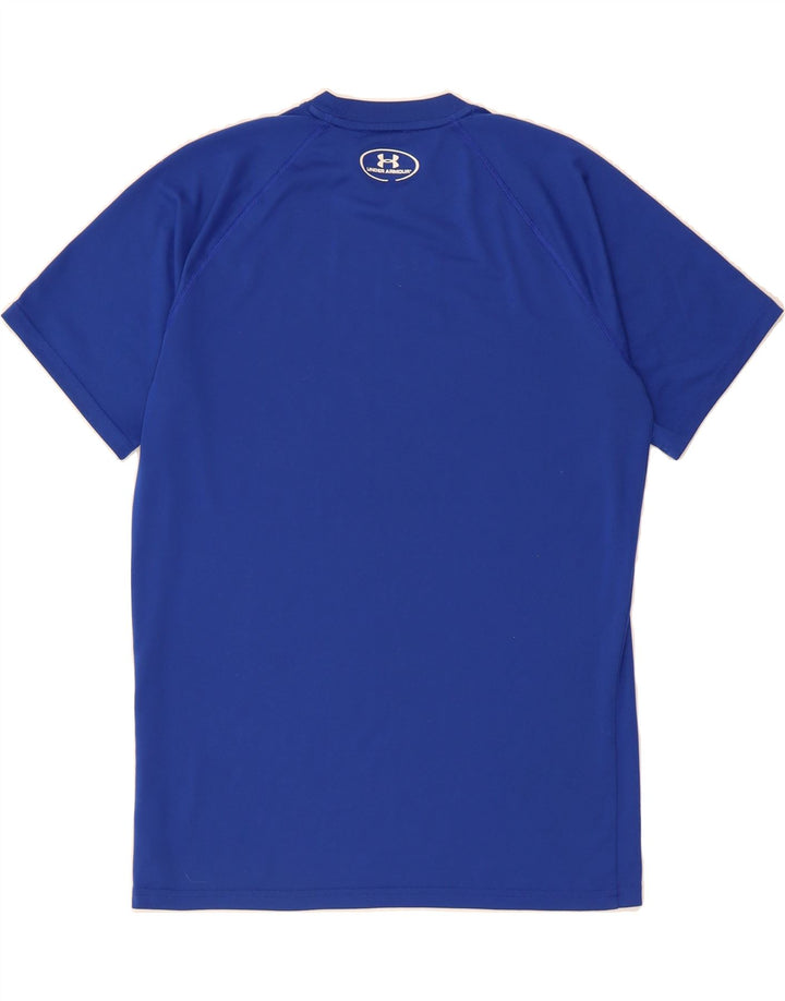 UNDER ARMOUR Mens Heat Gear T-Shirt Top Small Blue Vintage Under Armour and Second-Hand Under Armour from Messina Hembry 