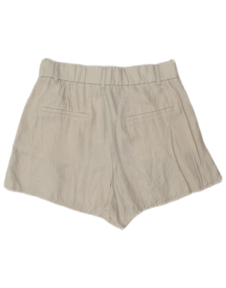 Zara Womens Pegged Chino Shorts Medium W28 Off White Viscose