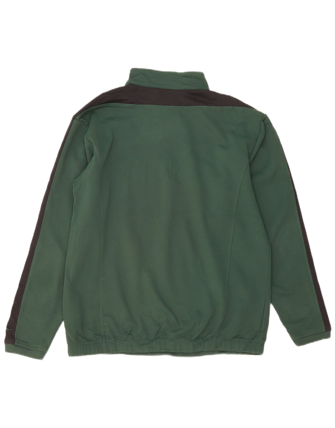 NIKE Sweatshirt med lynlås til mænd, stor grøn farveblok polyester