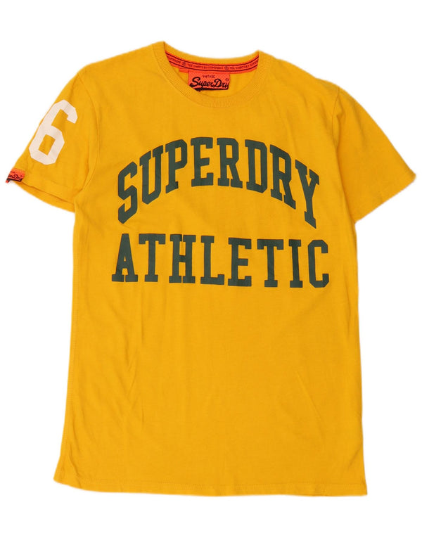 Superdry Grafisk T-shirt til mænd, medium gul bomuld