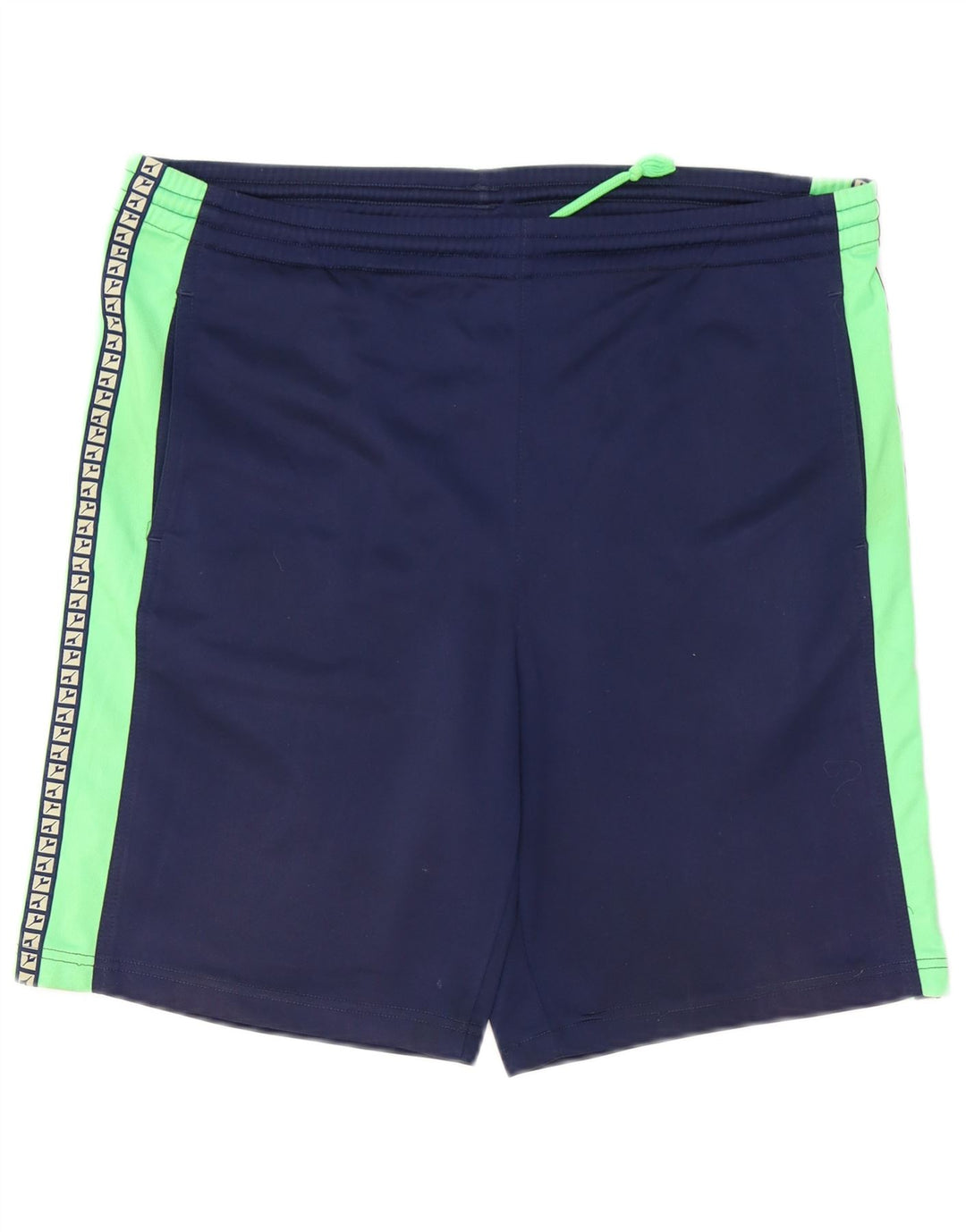 Diadora Herre grafiske sportsshorts store marineblå colourblock polyester