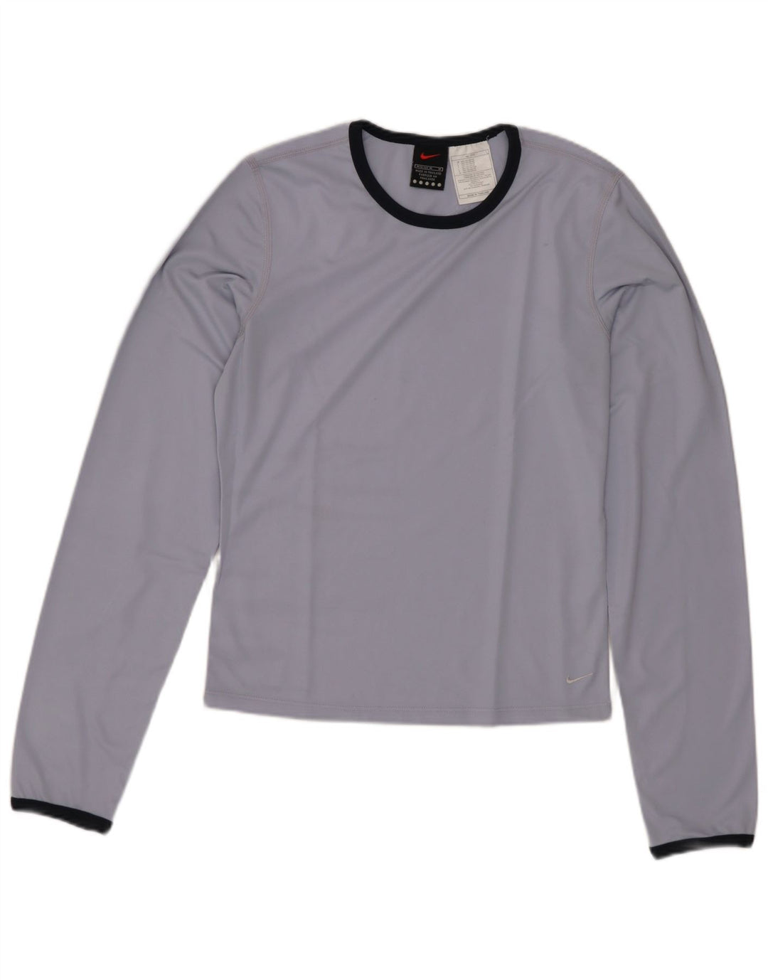 NIKE Crop Top Langærmet US 8/10 mellemblå polyester