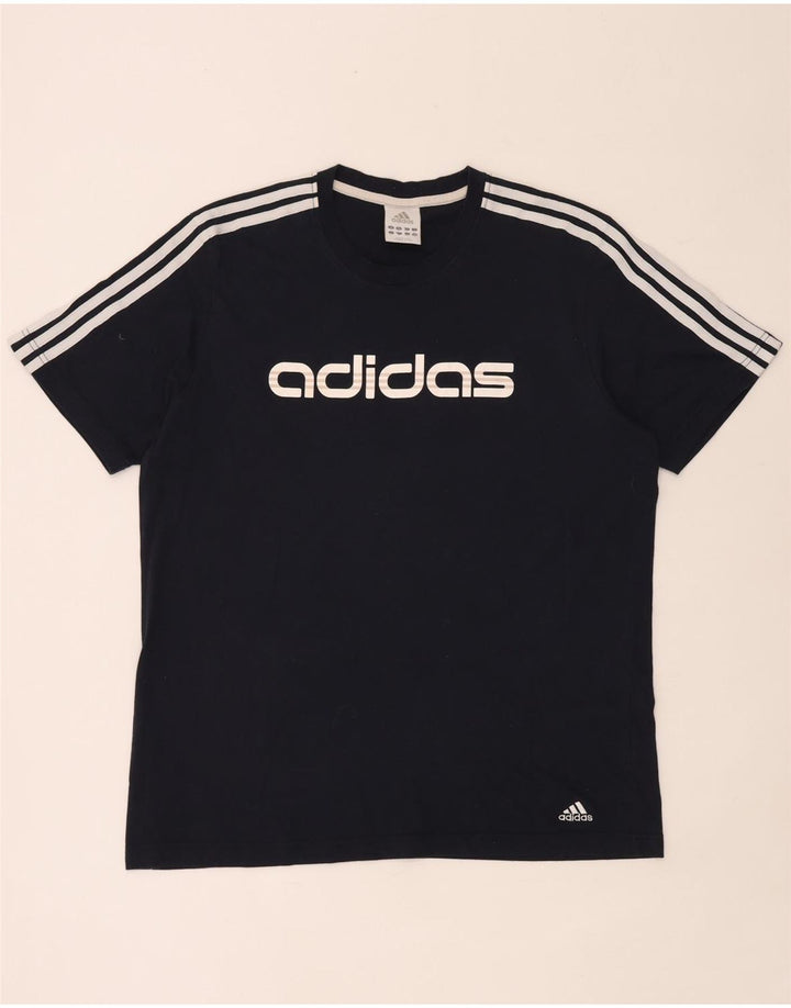 Adidas Grafisk T-shirt top til mænd, stor marineblå